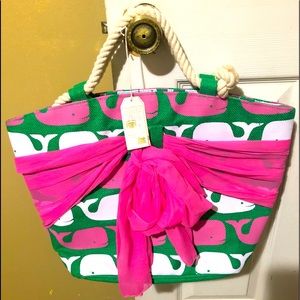 Pink and Green Tote